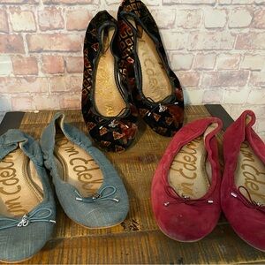 Sam Edelman Ballet Flats 3 PAIRS!! Size 8